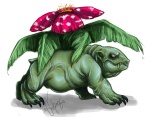 ambiguous_gender feral flower flower_(anatomy) plant quadruped red_eyes side_view simple_background solo white_background guardianofire nintendo pokemon elemental_creature flora_fauna generation_1_pokemon pokemon_(species) scalie venusaur 2006 digital_media_(artwork)