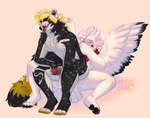 anthro duo feet flustered_male hindpaw male male/male paws power_bottom starselle basilthecrow zurianima_(yagdrassyl) avian bird cheetah corvid corvus_(genus) crow crowgryphon domestic_cat felid feline felis mammal oscine passerine hi_res