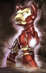 alternate_species armor clothing feral feral_armor furgonomics glowing machine male ponification power_armor solo suit atryl hasbro marvel my_little_pony iron_man tony_stark equid equine horse mammal pony 2012 crossover digital_media_(artwork)