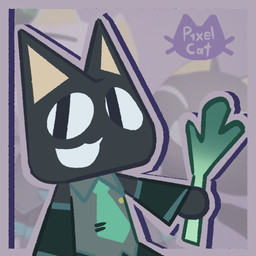 ambiguous_anthro ambiguous_gender anthro biped black_body clothed clothing food fully_clothed leek necktie onion open_mouth plant shirt solo toony topwear vegetable p1xelcat doko_demo_issho playstation sony_corporation sony_interactive_entertainment vocaloid hatsune_miku_(cosplay) kuro_(doko_demo_issho) domestic_cat felid feline felis mammal 1:1 digital_media_(artwork) male_(lore)