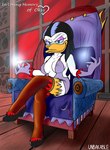 anthro big_breasts breasts clothed clothing dress female footwear gloves handwear high_heels legwear nipples shoes solo stockings unbakable magica_de_spell anatid anseriform avian bird duck 2023 absurd_res hi_res