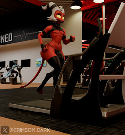 anthro bottoms bulge butt clothed clothing duo exercise femboy freckled_face freckles gym male skimpy tail thick_thighs crimsomdark chocoscorner_(modeler) valorlynz_(modeler) hellaverse helluva_boss moxxie_(helluva_boss) stolas_(helluva_boss) demon imp 3d_(artwork) digital_media_(artwork) hi_res