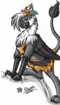 beak clothing costume feathered_wings feathers female feral holidays looking_at_viewer solo tail wings discrete_turtle halloween mythology eraclea avian gryphon mythological_avian mythological_creature hi_res