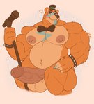 anthro balls belly big_pecs big_penis bow_tie clothing electronics erection fur genitals glans headgear headwear heart_symbol humanoid_genitalia humanoid_penis male microphone muscular muscular_anthro muscular_male nipples nude pecs penis piercing smile solo vein veiny_penis gabgbb five_nights_at_freddy's five_nights_at_freddy's:_security_breach scottgames steel_wool_studios glamrock_freddy bear humanoid mammal ursine hi_res