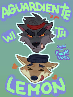 duo green_background head_only male simple_background text toony frank_motta epic_games fortnite dire_(fortnite) wendell_(fortnite) canid canine canis mammal wolf absurd_res comic cover cover_art cover_page english_text hi_res