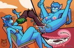 anatomically_correct anthro areola balls blue_body blue_hair bodily_fluids breasts clothing crossed_legs cum cum_in_pussy cum_in_uterus cum_inside disembodied_penis female female_penetrated genital_fluids genitals hair internal internal_vaginal legs_back male male/female male_penetrating male_penetrating_female nipples one-piece_swimsuit penetration penile penile_penetration penis penis_in_pussy sex sling_bikini swimwear uterus vaginal vaginal_penetration batartcave cartoon_network the_amazing_world_of_gumball nicole_watterson nicole_watterson_(the_fury) domestic_cat felid feline felis mammal hi_res