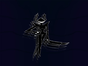 4_fingers antlers black_body breasts female fingers genitals gradient_background horn melee_weapon nipples not_furry nude simple_background small_waist solo sword vulva weapon oneweirdsys deltarune undertale_(series) roaring_knight humanoid shadow_creature 4:3 absurd_res colored digital_media_(artwork) hi_res widescreen