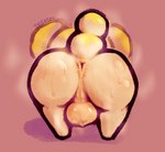 anus balls big_butt bodily_fluids butt feral food genitals male musk perineum raised_tail rear_view solo steam sweat sweaty_balls sweaty_butt sweaty_genitalia tail tan_body teitoryu nintendo pokemon fidough food_creature generation_9_pokemon pokemon_(species)