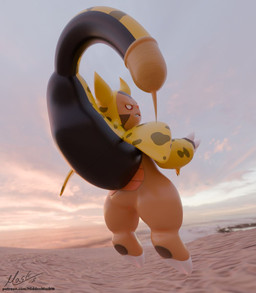 absorption_vore anthro anus carapace cell_tail duo female red_eyes sand stinger stinger_tail struggling struggling_prey swallowed_alive swallowed_whole swallowing tail tail_fetish tail_play tail_vore text vore wings hiddenmask18 hiddenmask18_(modeler) nintendo pokemon fan_character chespin generation_6_pokemon pokemon_(species) 3d_(artwork) blender_(artwork) digital_media_(artwork) hi_res url