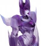 aircraft cross crossgender decepticon eyelashes female horn lipstick machine makeup not_furry purple_eyes purple_lipstick simple_background solo standing vehicle robotboob hasbro takara_tomy transformers cyclonus cybertronian humanoid robot robot_humanoid unicronian digital_media_(artwork) hi_res