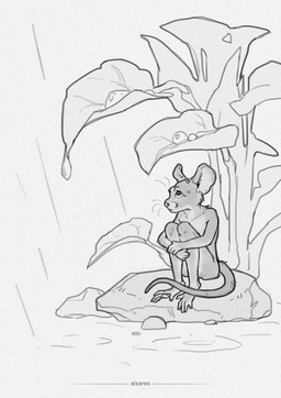 anthro arms_around_legs dripping_water feet fingers fur knees_pulled_up looking_up male male_anthro nude_anthro nude_male outside plant raining sitting solo text three-quarter_view toes wet alsares mammal mouse murid murine rodent 2021 artist_name digital_drawing_(artwork) digital_media_(artwork) english_text full-length_portrait greyscale hi_res monochrome portrait