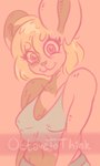 anthro blonde_hair breasts brown_body cleavage clothed clothing crop_top female gesture green_clothing hair head_tilt looking_at_viewer markings pink_body pink_eyes shirt shrug solo standing topwear conditional_dnp octavetothink wren_(octavetothink) bear giant_panda hybrid lagomorph leporid mammal rabbit 2023 3:5 digital_drawing_(artwork) digital_media_(artwork) hatching_(art) hi_res pastel_theme shaded gynomorph_(lore)