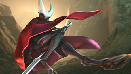 action_pose anthro black_eyes butt cloak cloak_only clothed clothing compound_eyes dark_body exoskeleton female fingers melee_weapon polearm pose red_clothing solo spear upskirt weapon voui ghost0fonyx_(modeler) hollow_knight_(franchise) team_cherry hornet_(hollow_knight) arthropod 16:9 2022 3d_(artwork) 4k absurd_res digital_media_(artwork) hi_res source_filmmaker_(artwork) widescreen