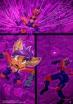 absurd_res anthro canid canine canis comic cookiedraggy digital_media_(artwork) falling female hi_res kincaid mammal pit ratcha shaded slime solo text the_adventures_of_kincaid translucent translucent_body trap_(contrivance) url wolf