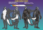 anthro clothing dolphin_tail male manly muscular muscular_male science_fiction solo suit tokuya chrysanthos cetacean dolphin hourglass_dolphin mammal marine oceanic_dolphin toothed_whale absurd_res hi_res model_sheet monochrome nonbinary_(lore)