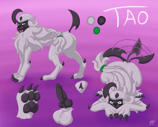 animal_genitalia animal_penis anus balls black_body butt canine_genitalia canine_penis claws feral fur genitals green_eyes hair happy knot looking_at_viewer male pawpads paws penis ponytail simple_background solo tail tail_motion tailwag white_body white_fur y_anus freetao nintendo pokemon tao_(freetao) absol generation_3_pokemon pokemon_(species) 5:4 hi_res model_sheet