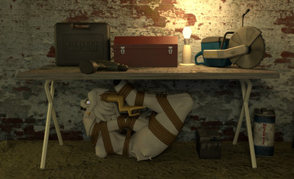 ankles_tied anthro arms_tied ball_gag bdsm bondage bound female gag gagged hogtied hooves horns_tied legs_tied restraints rope rope_bondage solo under_table heartbrkrskully warfaremachine_(modeler) pseudoregalia sybil_(pseudoregalia) warfare_sybil bovid caprine goat humanoid mammal 3d_(artwork) digital_media_(artwork) hi_res