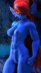 abs biceps breasts eye_patch eyewear female genitals hair looking_at_viewer muscular muscular_female nipples non-mammal_breasts non-mammal_nipples nude red_hair solo teeth vulva sbxn undertale undertale_(series) undyne fish marine 2021 3d_(artwork) 4k 9:16 absurd_res digital_media_(artwork) hi_res source_filmmaker_(artwork)