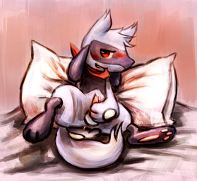 anal anal_fingering anal_masturbation anthro bodily_fluids erection feet fingering fingering_self genital_fluids genitals male masturbation penile penile_masturbation penis pillow precum red_eyes solo tail young young_anthro young_male haychel nintendo pokemon leon_(haychel) canid canine generation_4_pokemon mammal pokemon_(species) riolu 2012 digital_media_(artwork) source_request
