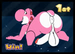 anthro anus balls big_balls big_butt big_penis bodily_fluids bouncing_balls bouncing_butt butt erection exclamation_point genital_fluids genitals glans humanoid_genitalia humanoid_penis looking_back male multicolored_body nude open_mouth penis perineum pink_eyes pink_glans precum presenting presenting_anus puffy_anus solo text twerking two_tone_body white_anus white_balls white_penis white_perineum komdog mario_bros mario_party nintendo pink_yoshi scalie yoshi 2d_animation animated english_text frame_by_frame loop no_sound short_playtime webm