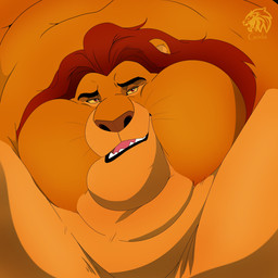 anthro big_cheeks blobby chubby_cheeks double_chin fat_face fur hair huge_cheeks looking_at_viewer male mane morbidly_obese morbidly_obese_anthro morbidly_obese_male obese obese_anthro obese_male open_mouth orange_body orange_fur overweight overweight_anthro overweight_male pink_tongue red_eyes red_hair red_mane solo tongue yellow_sclera godalion disney the_lion_king mufasa felid lion mammal pantherine 1:1 absurd_res hi_res