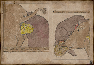 5_toes anal anal_fisting anal_penetration anatomically_correct anatomically_correct_genitalia anatomically_correct_penis animal_genitalia animal_penis anthro anthro_on_feral anthro_on_top anthro_penetrated anthro_penetrating anthro_penetrating_feral anthro_penetrating_male anus armwear armwear_only balls bestiality big_balls big_penis biped bodily_fluids butt carrying_another cheek_horn claws clothing coprophilic_intercourse curved_horn deep_fisting dialogue dirty_anal duo elbow_gloves erection feces feces_on_arm feces_on_body feces_on_trunk feet feral feral_on_bottom feral_penetrated feral_penetrating feral_penetrating_anthro feral_penetrating_male finger_claws fisting fluffy fluffy_tail fur fur_markings genital_fluids genitals gloves hair handwear horn interspecies larger_feral larger_male larger_penetrated latex latex_clothing latex_gloves latex_handwear lifting lifting_another logo long_penis low-angle_view lube lube_in_ass lube_on_trunk lube_string male male/male male_anthro male_feral male_fisted male_fisting male_fisting_male male_on_bottom male_on_feral male_on_top male_penetrated male_penetrating male_penetrating_male mane mane_hair markings medical_checkup medical_examination monotone_inner_ear mostly_nude nude on_bottom on_head on_top paws penetration penis penis_on_face plantigrade precum precum_on_arm precum_on_head precum_squirt proboscis_(anatomy) prostate_exam prostate_stimulation pull_out quadruped raised_tail rear_view scatplay sex short_ears short_fur short_horn short_tail side_view simple_background sitting size_difference slightly_chubby slightly_chubby_anthro slightly_chubby_male small_ears small_horn small_tail small_top_big_bottom smaller_anthro smaller_male smaller_penetrated snout standing tail tail_anus tail_tuft tall text textured_background thick_penis three-quarter_view toe_claws toes trunk_(anatomy) trunk_in_ass tuft tusks ursine_ears ursine_genitalia ursine_penis vein veiny_penis hdyly kuruk_(character) bear brown_bear elephant elephantid grizzly_bear mammal proboscidean ursidae ursine 2026 absurd_res artist_logo artist_name colored_sketch digital_drawing_(artwork) digital_media_(artwork) english_text hi_res signature sketch