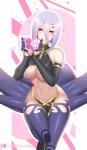 big_breasts blush breasts cleavage clothed clothing female heart_symbol looking_at_viewer monster_girl_(genre) multi_eye red_eyes solo wide_hips blacksaikou european_mythology greek_mythology monster_musume mythology rachnera_arachnera_(monster_musume) arachne arachnid arachnid_taur arthropod arthropod_taur spider spider_taur taur