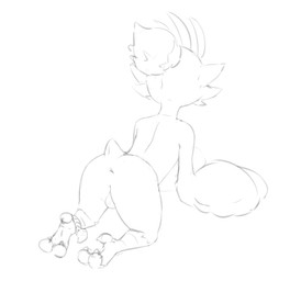 all_fours anus backsack balls butt claws genitals kneeling male nude presenting presenting_anus presenting_hindquarters rear_view scuted_legs scutes secret_stone solo toe_claws young decentfeather nintendo the_legend_of_zelda tulin_(tloz) avian rito absurd_res hi_res monochrome