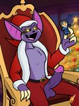 anthro big_penis cookie food fur genitals gingerbread holidays humanoid_genitalia humanoid_penis male penis purple_body purple_fur solo lord_sarloc pukijr christmas sarloc bat batsloth mammal pilosan sloth xenarthran hi_res