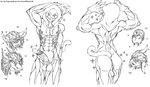 anthro big_penis butt female genitals group huge_ears huge_penis lips male muscular penis pose tail eugeniyburnt eugeniy_g eugeniyburnt_(character) greed_(greedmasterh) john_g_burnt zhenyaburnt_(character) human mammal monster sergal absurd_res hi_res monochrome