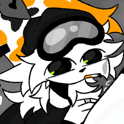 anthro beanie cigarette clothing eyewear eyewear_on_head female fur goggles goggles_on_head green_eyes hat headgear headwear looking_at_viewer piercing ring ring_piercing smoke smoking smoking_cigarette solo white_body white_fur voidlyvessel emma_(katzevrywhere) calico_cat domestic_cat felid feline felis mammal 1:1 hi_res