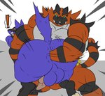 anal anal_fisting anal_penetration anthro backsack balls big_balls big_butt blue_body bubble_butt butt duo exclamation_point fisting fur genitals male male/male muscular muscular_anthro muscular_male penetration penis red_body red_fur reagan700 nintendo pokemon generation_4_pokemon generation_7_pokemon incineroar lucario pokemon_(species)