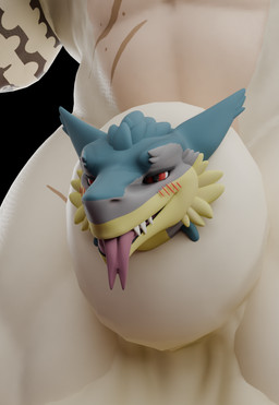animal_genitalia anthro blush blush_lines duo fangs fur genitals green_body green_fur grey_body grey_fur in_sheath male male/male red_eyes scales sheath sheath_vore smile tan_body tan_scales teeth tongue tongue_out vore yellow_body yellow_fur bromsergal zairiza_(modeler) zawnboi_(modeler) mythology brom_(sahurus) ren_(fir3dragon0113) dragon eastern_dragon mythological_creature mythological_scalie scalie sergal 3d_(artwork) blender_(artwork) blender_cycles_(artwork) digital_media_(artwork)