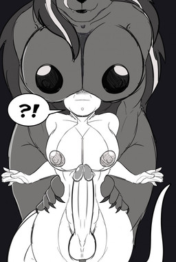 anthro areola balls big_breasts big_penis black_background blush boob_hat breasts claws dominant dominant_female duo erection female finger_claws fur genitals glans gynomorph gynomorph/female hair highlights_(coloring) hip_grab imminent_sex interrobang intersex intersex/female interspecies licking licking_lips nipples non-mammal_breasts nude penis scales scutes simple_background size_difference smile smirk submissive surprised tail tongue tongue_out justathereptile black_zeta black_zeta_(black_zeta) june_(justathereptile) felid komodo_dragon lizard mammal monitor_lizard pantherine reptile scalie 2021 digital_media_(artwork) hi_res shaded sketch herm_(lore) intersex_(lore)