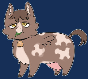 ambiguous_feral ambiguous_gender bell bell_collar black_collar brown_body brown_fur brown_hair brown_hooves brown_tail collar eating eyelashes female female_feral feral fur grass hair hooves narrowed_eyes plant simple_background solo standing tail teats transparent_background udders yellow_eyes young young_ambiguous young_female young_feral bittersouffle fluffy_pony fluffy_pony_(species) mammal 2026 alpha_channel digital_media_(artwork) english_description flat_colors