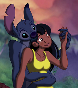 4_arms aged_up anthro anthrofied black_eyes black_hair blue_body blue_claws blue_fur blue_nose blurred_background brown_eyes claws clothed clothing duo female female_human female_on_anthro fur hair hand_holding head_tuft hug hugging_another hugging_from_behind human_on_anthro humanoid_hands interspecies male male/female male_anthro male_on_human multi_arm multi_limb notched_ear nude open_mouth open_smile palm_tree plant screencap screencap_background shirt smile tan_body tan_skin tank_top topwear tree tuft skryntarr disney lilo_and_stitch lilo_pelekai stitch_(lilo_and_stitch) alien experiment_(lilo_and_stitch) human mammal 2013 signature adopted_(lore) pseudo_incest_(lore)