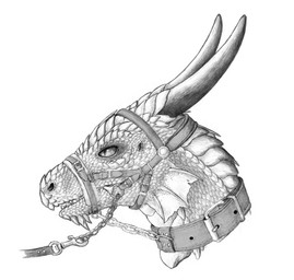 bdsm bit_gag bondage bound bridle chain claws collar dominant feral gag horn leash male muzzle_(object) muzzled scales simple_background solo submissive submissive_male redfurrydemon mythology vokulnin dragon mythological_creature mythological_scalie scalie 2018 absurd_res detailed graphite_(artwork) headshot_portrait hi_res monochrome portrait traditional_media_(artwork)