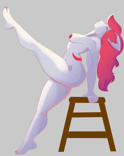 anthro breasts butt female nipples nude pose simple_background solo standing fangedotter epic_games fortnite kimiko_five-tails canid canine fox mammal 4:5 absurd_res digital_media_(artwork) hi_res