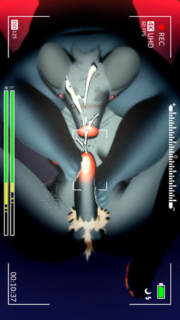 abstract_background anthro balls barefoot big_penis biped black_body black_fur blue_eyes bodily_fluids breasts camera cum cumshot duo ejaculation feet female flustered foot_fetish foot_play footjob fur genital_fluids genitals grey_body grey_fur gynomorph gynomorph/female intersex intersex/female nude nude_female nude_gynomorph penile penis plantigrade precum sex video_camera whiskers yellow_sclera teslasp2 night_in_the_woods lori_meyers mae_borowski domestic_cat felid feline felis mammal mouse murid murine rodent digital_drawing_(artwork) digital_media_(artwork) shaded trans_(lore) trans_woman_(lore)