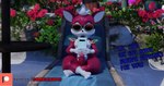 3d_(artwork) anthro big_butt butt camseven casual_erection casual_nudity chip_(sonic) crossed_legs dialogue digital_media_(artwork) electronics english_text erection eyewear femboy folding_chair fur hair hi_res male mammal outside patreon patreon_logo phone red_body red_fur sega sitting solo sonic_the_hedgehog_(series) sonic_unleashed sunglasses teapot_(body_type) text thick_thighs unknown_species watermark white_hair wide_hips wings