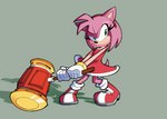 angry anthro boots clothing female footwear gloves green_eyes handwear piko_piko_hammer shoes simple_background solo rusheloc sega sonic_the_hedgehog_(series) amy_rose eulipotyphlan hedgehog mammal