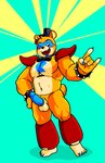 5_fingers anthro balls bear biped bracelet claws erection fingers five_nights_at_freddy's five_nights_at_freddy's:_security_breach genital_piercing genitals glamrock_freddy glans hi_res humanoid_genitalia humanoid_penis jewelry male mammal one_eye_closed open_mouth open_smile penis penis_piercing piercing prince_albert_piercing scottgames smile solo spiked_bracelet spikes steel_wool_studios tail witherrose1