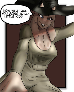 2_horns anthro asking asking_viewer asking_what big_breasts big_iris biped black_clothing black_eyebrows black_eyeshadow black_hat black_headwear black_lips black_lipstick black_sun_hat black_text breasts brown_background chest_tuft cleavage clothed clothed_anthro clothed_female clothing cosplay crossover_cosplay dialogue dress ears_through_headwear extended_arms eyebrows eyelashes eyeshadow female fingers floppy_ears fur fur_tuft geometric_background glistening glistening_breasts glistening_eyelids glistening_eyes grey_clothing grey_dress grin grinning_at_viewer hat headgear headwear heterochromia horizontal_pupils horn humanoid_hands iris leaning leaning_sideways light_body light_fur lips lipstick long_eyelashes looking_at_viewer lop_ears makeup markings mature_anthro mature_female mole_(marking) mole_under_eye pupils question shadow simple_background sitting smile smiling_at_viewer solo speech_bubble sun_hat talking_to_viewer teeth text thick_bottom_lip tuft white_body white_breasts white_ears white_fur white_horn white_speech_bubble mythpixel capcom resident_evil undertale_(series) alcina_dimitrescu toriel boss_monster_(undertale) bovid caprine goat mammal 2024 crossover digital_drawing_(artwork) digital_media_(artwork) english_text hi_res