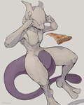 ambiguous_gender eyes_closed featureless_crotch floating food grey_background open_mouth pizza simple_background solo telekinesis white_body alpineping levitating_pizza nintendo pokemon felid feline generation_1_pokemon legendary_pokemon mammal mewtwo pokemon_(species) 4:5 absurd_res hi_res meme