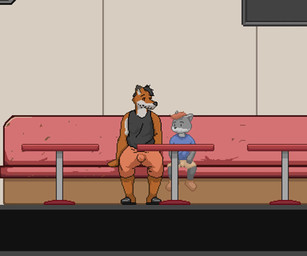 adult_on_young age_difference anthro bathroom black_clothing black_ears black_eyes black_footwear black_hair black_nose black_sandals black_shirt black_tank_top black_topwear blue_clothing blue_shirt blue_t-shirt blue_topwear blush blush_lines bodily_fluids bottomwear bottomwear_down brown_body brown_clothing brown_ears brown_footwear brown_fur brown_shoes brown_tail bucket bulge bulge_frottage cleaning_tool clothed clothing container cum cum_on_face cum_on_shoulder cumshot deep_throat duo ejaculation erection erection_under_clothing eyes_closed fellatio footwear fur furniture genital_fluids genitals grey_body grey_ears grey_fur grey_tail hair half-closed_eyes hand_on_bulge hand_on_leg hand_on_own_leg hand_on_penis hand_on_shoulder handjob humanoid_genitalia humanoid_penis inside licking looking_at_another looking_pleasured male male/male mop multicolored_body multicolored_ears multicolored_fur narrowed_eyes oral oral_penetration orange_bottomwear orange_clothing orange_hair orange_shorts orgasm partially_clothed penetration penile penis penis_in_mouth penis_lick penis_poking_out precum public_restroom restroom_stall sandals sex shirt shoes shorts shorts_down sitting size_difference standing sweat t-shirt table tail tail_motion tailwag tank_top text thrusting toilet toilet_paper tongue topwear trash_can two_tone_body two_tone_ears two_tone_fur two_tone_tail white_body white_fur white_tail yellow_bottomwear yellow_clothing yellow_shorts young young_anthro young_male younger_male rem99 better_be_kid nath_macben_(better_be_kid) canid canine canis fox mammal wolf 2025 2d_animation 6:5 animated digital_media_(artwork) english_text long_playtime no_sound pixel_(artwork) pixel_animation webm