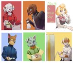 anthro anthrofied clothed clothing female gift group holidays male open_mouth open_smile school_uniform smile uniform igaragi paw_patrol valentine's_day white_day chase_(paw_patrol) marshall_(paw_patrol) rocky_(paw_patrol) rubble_(paw_patrol) skye_(paw_patrol) zuma_(paw_patrol) bird_dog bulldog canid canine canis cockapoo dalmatian domestic_dog english_bulldog german_shepherd herding_dog hunting_dog labrador mammal mastiff mixed_breed molosser pastoral_dog retriever 2022 hi_res