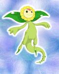 3_fingers ambiguous_gender dot_eyes fangs fingers flower green_body green_skin not_furry plant solo spikes teeth pasaran bandai_namco digimon digimon_(species) elemental_creature flora_fauna sunflowmon