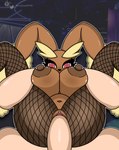 anthro areola big_areola big_breasts big_ears big_nipples blush breasts brown_areola brown_body brown_ears brown_fur brown_nipples clothing duo female female_focus fishnet_clothing fishnet_legwear front_view full_nelson fur genitals holding_partner huge_nipples interspecies legwear looking_at_viewer male male/female nipple_piercing nipples penetration piercing pink_pussy pokephilia pussy red_eyes sex solo_focus spread_legs spreading tan_body tan_fur thick_thighs vaginal vaginal_penetration shinychaonsfw nintendo pokemon generation_4_pokemon human lagomorph lopunny mammal pokemon_(species)