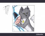 angry anthro arctic balls chibi duo erection female genitals humanoid_genitalia humanoid_penis male male/female musk nude paws penis serious_business sex glowfox assassincole glowfox_(character) canid canine fox mammal colored_pencil_(artwork) letterbox mixed_media pen_(artwork) traditional_media_(artwork)