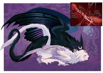 ambiguous_gender animal_genitalia anther avian_feet black_body black_feathers black_fur black_tail blue_eyes blue_gem blush bodily_fluids border cum cum_inside cutaway detailed_background dominant dominant_female dominant_feral duo eyes_closed feathers female female_on_top female_penetrating female_penetrating_male feral feral_on_feral feral_penetrated feral_penetrating feral_penetrating_feral forehead_gem fur gem genital_fluids genitals grey_scutes internal intraspecies looking_pleasured male male/female male_on_bottom male_penetrated on_bottom on_top open_mouth penetration pseudo-penis scutes sex side_view submissive submissive_feral submissive_male sweat tail text uterus white_body white_border white_fur white_tail white_wings wings jejejunum european_mythology greek_mythology mythology avian dragon feathered_dragon feathered_scalie harpy mythological_avian mythological_creature mythological_scalie nethermare scalie 2025 english_description english_text full-length_portrait hi_res portrait